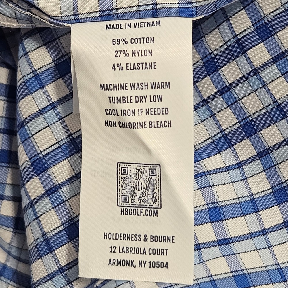Holderness & Bourne The Flynn Shirt Marlin Blue Plaid Tailored Fit XL HB2195.759 - Picture 7 of 13